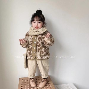 ベビー キッズ マタニティ 子ども服 シューズ 子ども服 ジャケット ブルゾン レオパード柄 フリース もこもこジャケット 送料無料