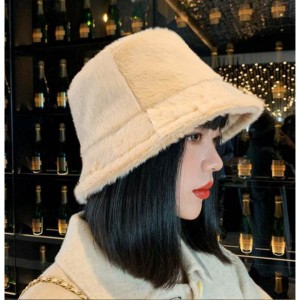 帽子 ハット ファッション小物 レディース もこもこ ボア ファー バケットハット 韓国ファッション 暖かい 秋 冬 人気商品 送料無料