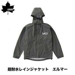 LOGOS 超耐水 レインジャケット エルマー  登山 アウトドア トレイル ウェアロゴス メンズ レディース ユニセックス 撥水 冬 ブラック 黒