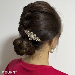 コーム ヘアアクセサリー 結婚式 髪飾り 小さめ 花 パール コーム ブライダル レディース ヘアアクセサリー ヘッドドレス 髪飾り キラキ