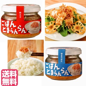 （お試しＷ）ふくやのごはんとまらんらん♪明太子・明太ちりめん２種×２本セット 新商品 送料無料