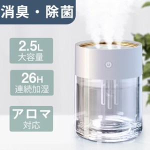 加湿器 超音波式加湿器 2.5Ｌ 卓上 静音 USB アロマ加湿器 LEDライト 節電 エコ 省エネ 大容量 乾燥対策 7色LED搭 上部給水式加湿器 ギフ