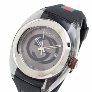 グッチ GUCCI 腕時計 YA137116 シンク メンズ クォーツ シルバーグレー ブラック