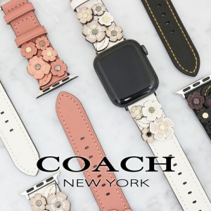 コーチ アップルウォッチ バンド レディース フラワーモチーフ 38MM 40MM 替えベルト 選べる3color COACH APPLEWATCH 交換ベルト 女性 彼