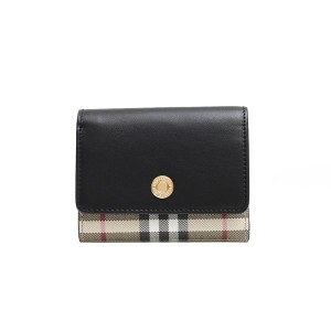 バーバリー BURBERRY LANCASTER 三つ折り財布 8057976 レディース ブラック