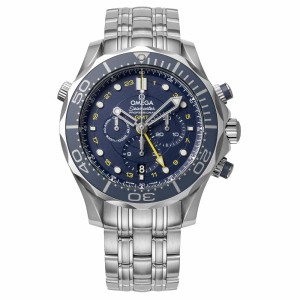 オメガ OMEGA SEA MASTER 21230445203001 腕時計 メンズ ブルー クロノグラフ 自動巻き アナログ 212.30.44.52.03.001