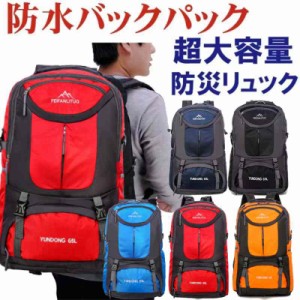 バックパック リュック ザック　登山ザック 旅行バッグ 防災バッグ 通気性 超大容量 65L 15.6インチ 防水性 軽量 多機能 ハイキング 遠足