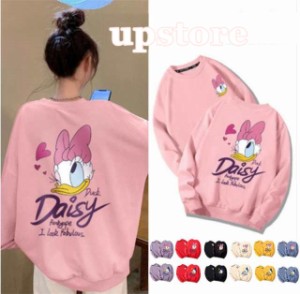 7colors デイジー レディース カップル パーカーDisney トレーナー レディース トップス スウェット ディズニー 厚手 裏起毛 お揃い 男女