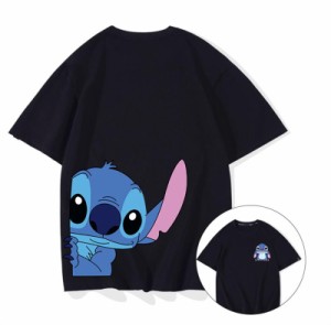 stich Tシャツ ペアルック カップル ティーシャツ レディース メンズ半袖 トップス キャラクターシャツ お揃い 男女兼用 恋人 ギフト