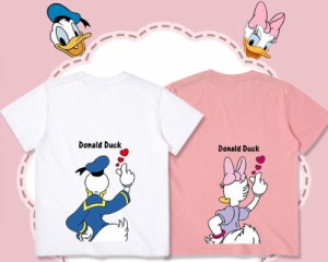 【三太郎の日】5colors ディズニー Tシャツ ペアルック tシャツ 親子 半袖 子供 レディース メンズ Tシャツ ドナルド T-shirt メンズ 子