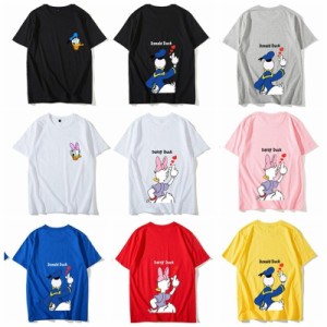 ディズニー ドナルド デイジー 半袖シャツペアＴシャツ tシャツ トップス カットソーメンズレディース 恋人 お揃い ご夫婦・友達カップル