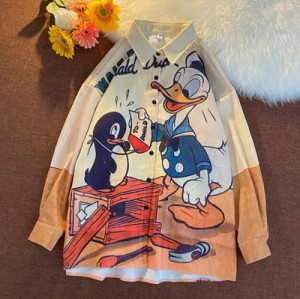 shirt disney　ディズニー ペアルック カップル Tシャツ トップス メンズ レディース メンズ ミッキーマウス 長袖 春夏秋  恋人 夫婦 お