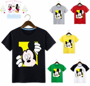 8COLORS T-shirt disney　ディズニー ペアルック カップル Tシャツ トップス Ｔシャツ ミッキー半袖 夏 夫婦 お揃い 旅行 プレゼント Mic