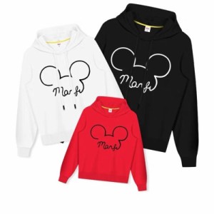 ミッキー パーカートレーナー Disney 親子ペア ディズニー Mickey 春秋 スウェット トップス フード付き カジュアル家族 お揃い秋冬人気