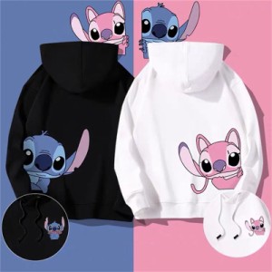 【三太郎の日】stitch パーカー Disney ペアルック カップル パーカー トレーナー スウェット ステッチ パーカー 恋人 フード付き 結婚記