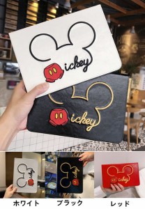 3色 iPadケース ディズニー ミッキーマウス アイパッド 保護カバー Mickey 刺繍 可愛い iPad234 Mini1/2/3/4 iPad5/6 iPadpro 9.7/10.5 i
