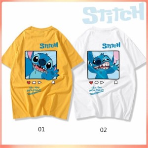 stitch Tシャツ ペアルック tシャツ  ステッチ 半袖 ペア レディース Tシャツ ペアルック カップル メンズ 可愛い 恋人 お揃い T-shirt 