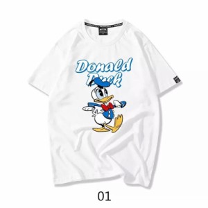 Duck Tシャツ ペアルック tシャツ ドナルドダック 半袖 ペア レディース Tシャツ ペアルック カップル メンズ 可愛い 恋人 お揃い T-shir