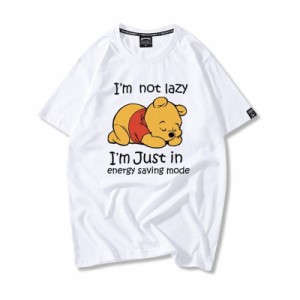 クマのプーさん Tシャツ ペアルック tシャツ 半袖 ペア レディース Tシャツ ペアルック カップル メンズ 可愛い 恋人 お揃い T-shirt