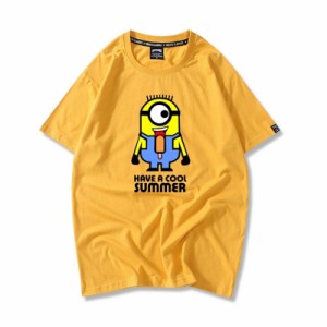 Minions Tシャツ ペアルック tシャツ ミニオン半袖 ペア レディース メンズ ペアルック カップル   恋人 お揃い T-shirt 大人気