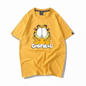 Garfield Tシャツ ペアルック tシャツ  ガーフィールド 半袖 ペア レディース Tシャツ ペアルック カップル メンズ 可愛い 恋人 お揃い T