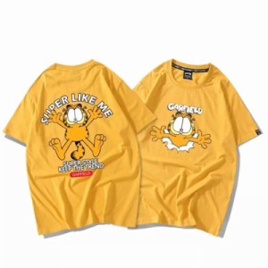 Garfield Tシャツ ペアルック tシャツ  ガーフィールド 半袖 ペア レディース Tシャツ ペアルック カップル メンズ 可愛い 恋人 お揃い T