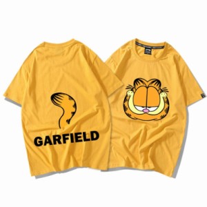 Garfield Tシャツ ペアルック tシャツ  ガーフィールド 半袖 ペア レディース Tシャツ ペアルック カップル メンズ 可愛い 恋人 お揃い T