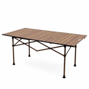 ネイチャーハイク テレスコピックテーブル（木目調） Lサイズ Naturehike アウトドア キャンプ 折り畳み ローテーブル コンパクト 軽量 
