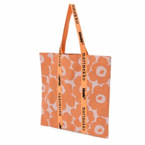 マリメッコ キオスキ ウニッコ トートバッグ オレンジ/ピンク marimekko Igelin Unikko tote bag [ネコポス対応可(1点まで)] 北欧 ファッ