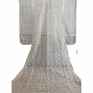チュール打掛　オーガンジー打掛　着物　オーバードレス　レース羽織　ウエディングドレス　お色直し　刺繍　色変更可能　3D立体的な刺繍