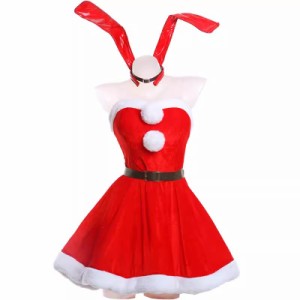 クリスマス サンタ衣装 桜島麻衣サンタ風コスプレ衣装 ウイッグ付き 