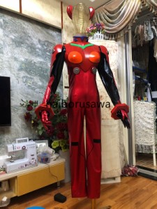 在庫処分　実物撮影！コスプレ衣装 新世紀エヴァンゲリオン 明日香 　道具　＋　靴23.5ｃｍ付 　女性M