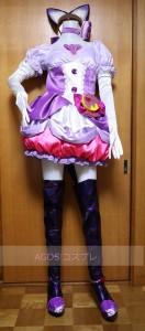 在庫処分　キラキラ☆プリキュアアラモード キュアマカロン コスプレ衣装　女性XL　靴　23.5ｃｍ