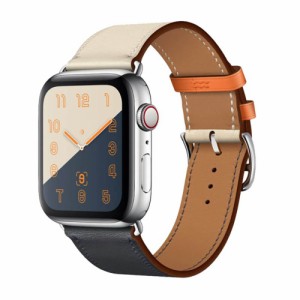 アップルウォッチ バンド 38mm 40mm 41mm apple watch バンド 白 series SE 7 6 5 4 3 2 1 シリーズ６ ベルト 交換 レザー 革 レディース