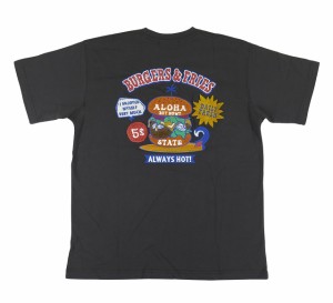 半袖  Tシャツ メンズ フララニ Hulalani Hawaii 刺しゅう ハワイ ハワイアン サーフブランド (メンズ/チャコールグレー) ハワイアン雑貨