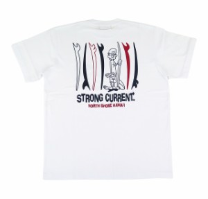 半袖 Tシャツ メンズ ストロングカレント STRONG CURRENT 新作 ハワイ ハワイアン サーフブランド (メンズ/ホワイト) ハワイアン雑貨 242