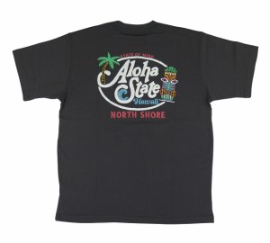 半袖  Tシャツ メンズ フララニ Hulalani Hawaii 刺しゅう 新作 ハワイ ハワイアン サーフブランド (メンズ/チャコールグレー) ハワイア