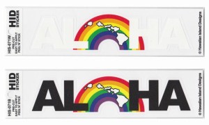 ハワイアン雑貨 インテリア ハワイアン 雑貨 HID アイランドデザイン ステッカー(ALOHA レインボー) メール便対応可 ハワイアン雑貨 ハワ