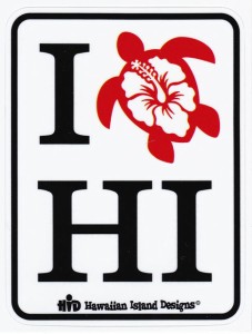 ハワイアン雑貨 インテリア ハワイアン 雑貨 HID アイランドデザイン ステッカー(ホヌ) HIS-021 メール便対応可 ハワイアン雑貨 ハワイ 