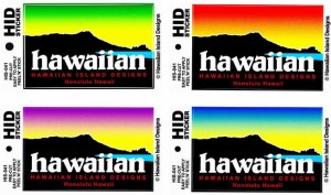 ハワイアン ステッカー デカール シール HID (ダイアモンドヘッド-ハワイ) メール便対応可 ハワイアン雑貨 ハワイ お土産 ハワイアン 雑