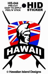 ハワイアン ステッカー デカール シール HID (キング フラッグ) メール便対応可 ハワイアン雑貨 ハワイ お土産 ハワイアン ハワイ雑貨 ハ
