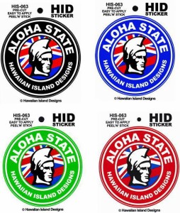 ハワイアン ステッカー デカール シール HID (ALOHA STATE-カメハメハ) メール便対応可 ハワイアン雑貨 ハワイ お土産 ハワイアン ハワイ