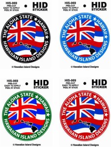 ハワイアン ステッカー デカール シール HID (ハワイ州-フラッグ/州旗) メール便対応可 ハワイアン雑貨 ハワイ お土産 ハワイアン ハワイ