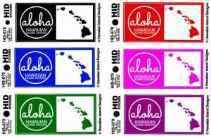 ハワイアン ステッカー デカール シール HID (aloha-ハワイ州/Sサイズ) メール便対応可 ハワイアン雑貨 ハワイ お土産 ハワイアン インテ