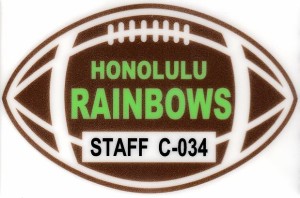 ハワイアン雑貨 ハワイアン 雑貨　パーキング パーミット ステッカー(HONOLULU RAINBOWS) メール便対応可 ハワイアン雑貨 ハワイ お土産 