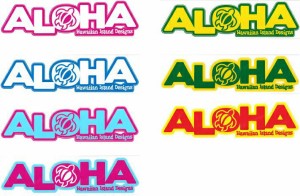 ハワイアン雑貨 インテリア ハワイアン 雑貨 HID アイランドデザイン ステッカー(ALOHA ホヌ) メール便対応可 ハワイアン雑貨 ハワイ お