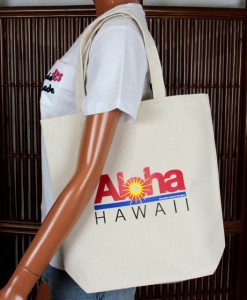 ハワイアン 雑貨 バッグ ハワイアン雑貨 HID ハワイアンアイランドデザイン トートバッグ キャンバスバッグ(ALOHA HAWAII) ハワイアン 雑