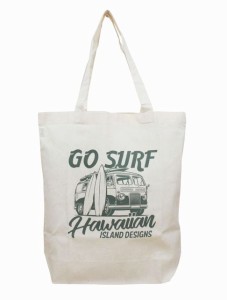 ハワイアン 雑貨 バッグ ハワイアン雑貨 HID ハワイアンアイランドデザイン トートバッグ GO SURF エコバッグ ハワイ お土産 ハワイアン 