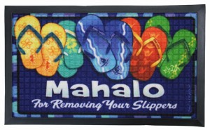 ハワイアン雑貨 インテリア ハワイアン 雑貨 KC HAWAII トロピカルドアマット(マハロ) 玄関マット ビーチサンダル ハワイアン雑貨 ハワイ