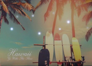 ハワイアン雑貨 インテリア ハワイ リノアートボード(サーフ) 点灯式 壁掛け パネル絵 ハワイアン 雑貨 絵 アートボード インテリア